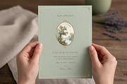 Muted Sage Green Wedding Invitation, an Invitation Template by by creative paper (Thumbnail 5 of 5)