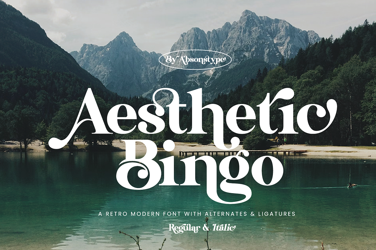 Aesthetic Bingo - Absonstype, a Serif Font by Absonstype (Photo 1 of 3)