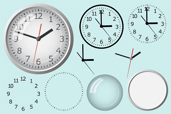 Six sets of images to create hours. preview 6
