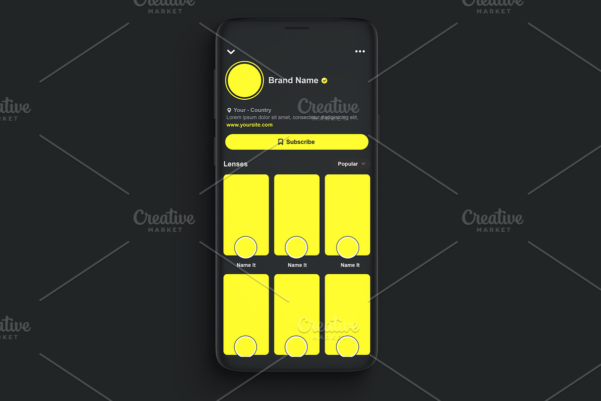 Snapchat Template Mockup PSD, a Social Media Template by Dilshod Sobirov (Photo 2 of 4)