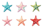 Watercolor Summer Starfish Clipart, an Illustration by DreamPrint404 (Thumbnail 6 of 6)