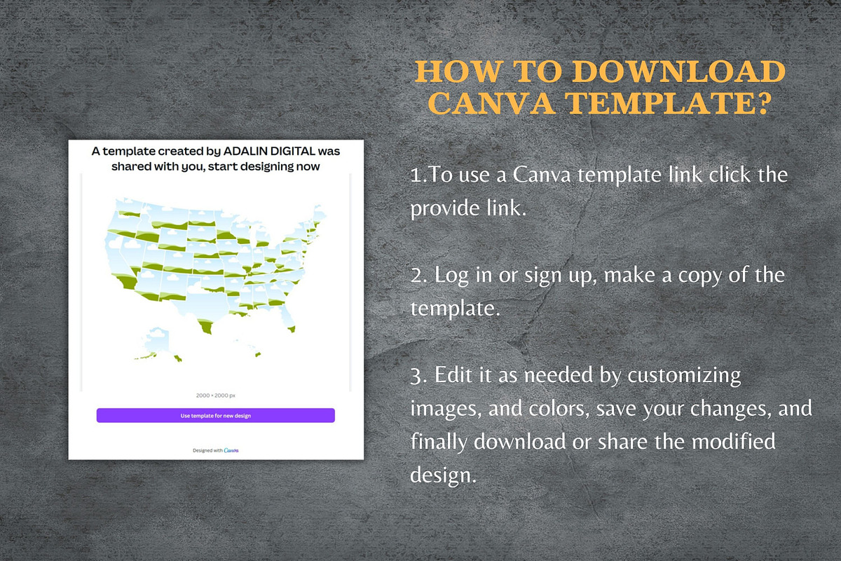 52 Canva Frames of USA States & USA, a Templates & Theme by Adalin Shop (Photo 6 of 8)