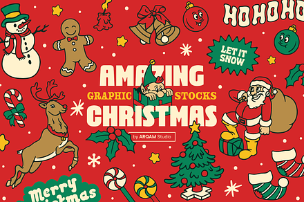Amazing Christmas Graphic Stocks, an Illustration by ARQAM Studio