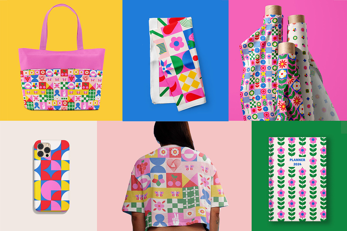 Bright Geometric Pattern & Shapes, an Object Graphic by Essentially Nomadic (Photo 8 of 12)