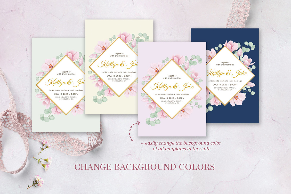 Magnolia & Eucalyptus Wedding Suite, an Invitation Template by Maggie Stilwell Design (Photo 6 of 7)