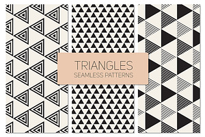 Triangles. Seamless Patterns Set 9