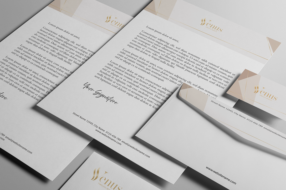 Venus - V monogram brand identity, a Graphic by Graphema Digital (Photo 5 of 12)