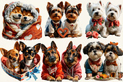Valentine's Day Couple Dog Clipart, an Illustration by DreamCafeArt (Thumbnail 6 of 6)