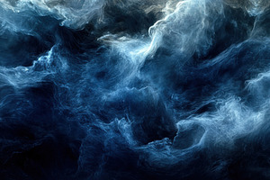 Abstract Blue Swirling Cloudscape Di, a Photo by Pixeness Studio