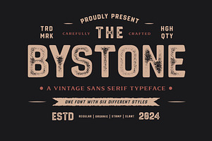 Bystone - Vintage Display Sans Serif