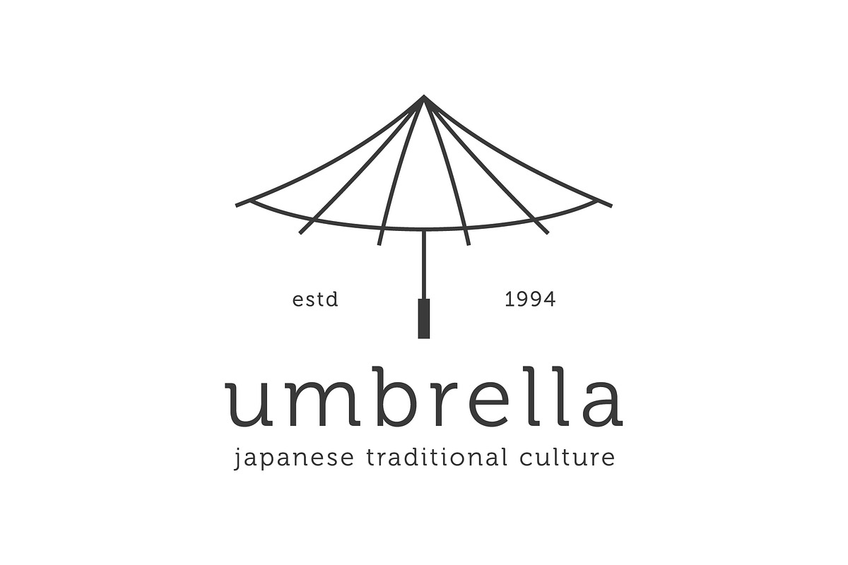 japanese korean china umbrella logo, a Branding & Logo Template by Pyruos ID
