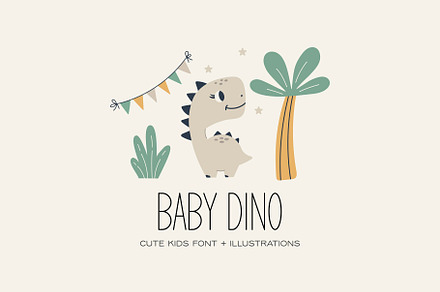 Baby Dino - Kids Font