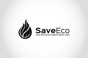 Save Eco Logo Template