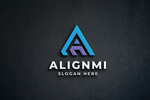 Geometric Triangle Letter A Logo