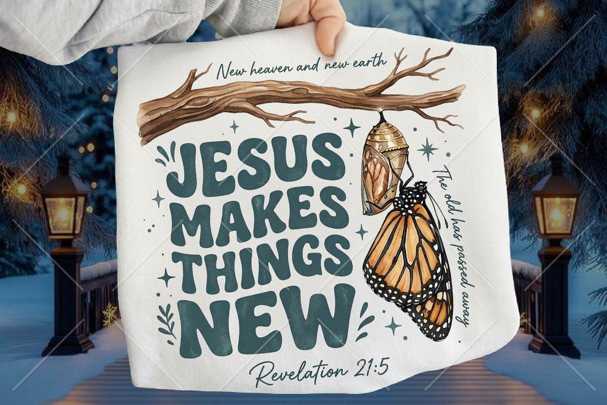 Jesus Makes Things New Butterfly PNG, a Seasonal Illustration by Canvas Craft (Photo 1 of 6)