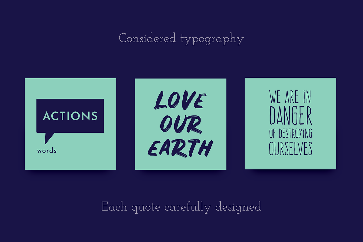 Eco Quotes - 61 Quotes Pack, a Social Media Template by Delightful Design (Photo 4 of 8)