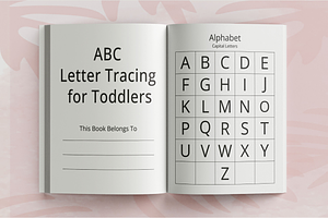 Large ABC Letter Tracing For Toddler