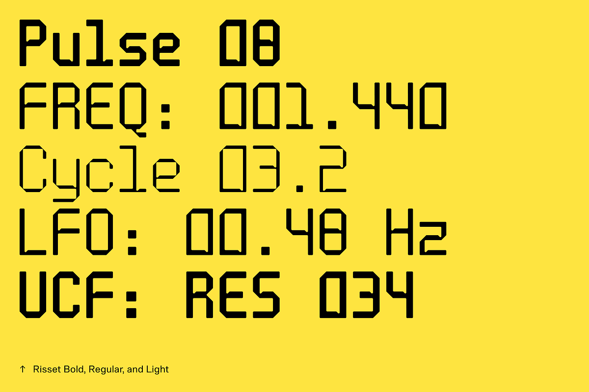 Risset, a Sans Serif Font by Nameless Type Foundry (Photo 2 of 10)