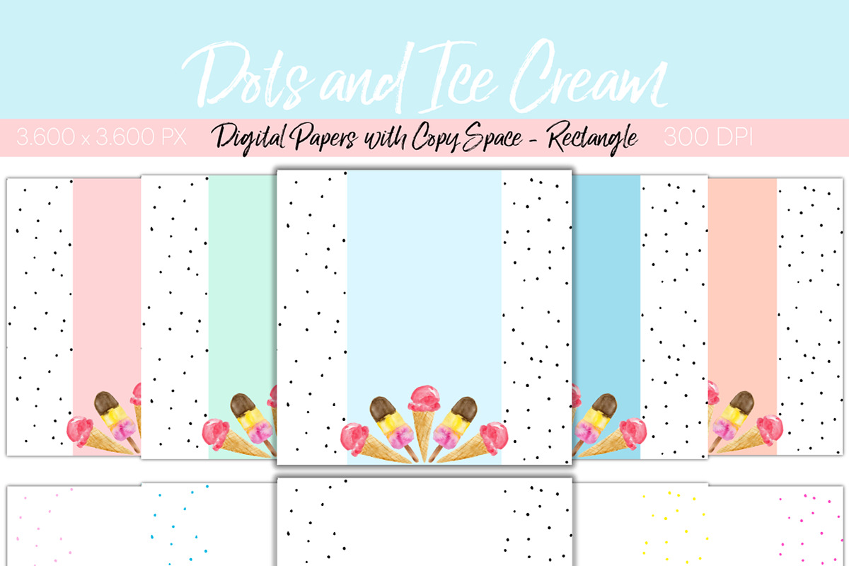 Hand-drawn Watercolor Ice Cream, an Illustration by U + Me Studio (Photo 14 of 14)