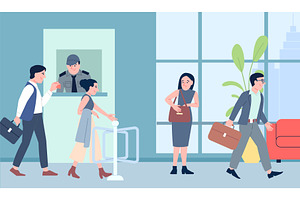 Employees heading to office for work, a Person Illustration by LadadikArt