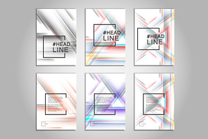 Abstract color line design template, a Brochure Template by Haisonok