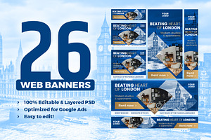 Banners Pack 26 sizes for Google Ads