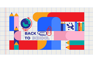 Geometric study pattern for back to, an Education Illustration by art PVP - market