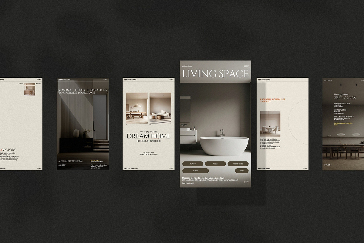 Elegant Real Estate Instagram Kit, a Social Media Template by Pixel Grid (Photo 2 of 10)