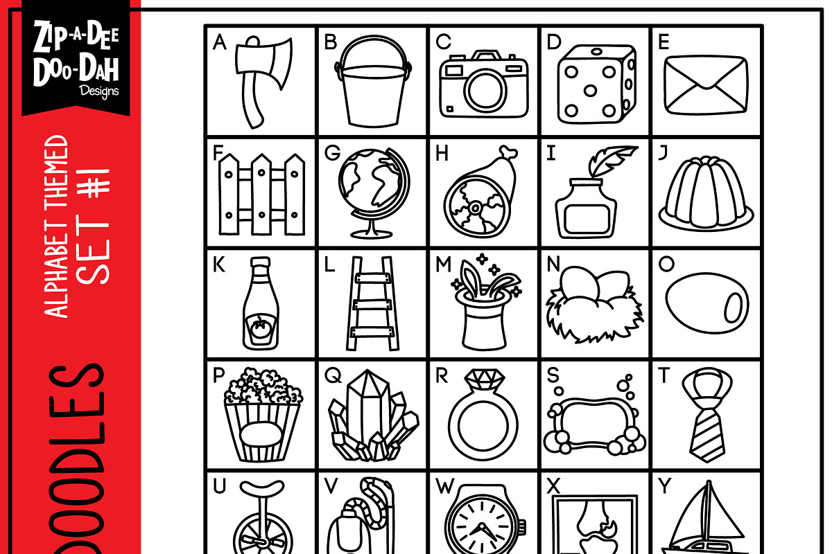 Alphabet Doodle Font 1 preview 2