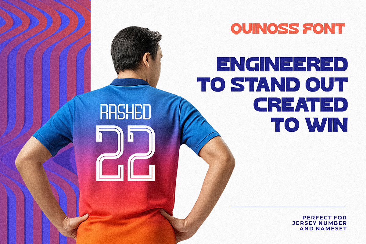 Quinoss - Modern Sport Font, a Sans Serif Font by figuree studio (Photo 10 of 10)