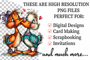 Whimsical Duck Couple Clipart, an Illustration by Daily.Designs (Thumbnail 2 of 8)