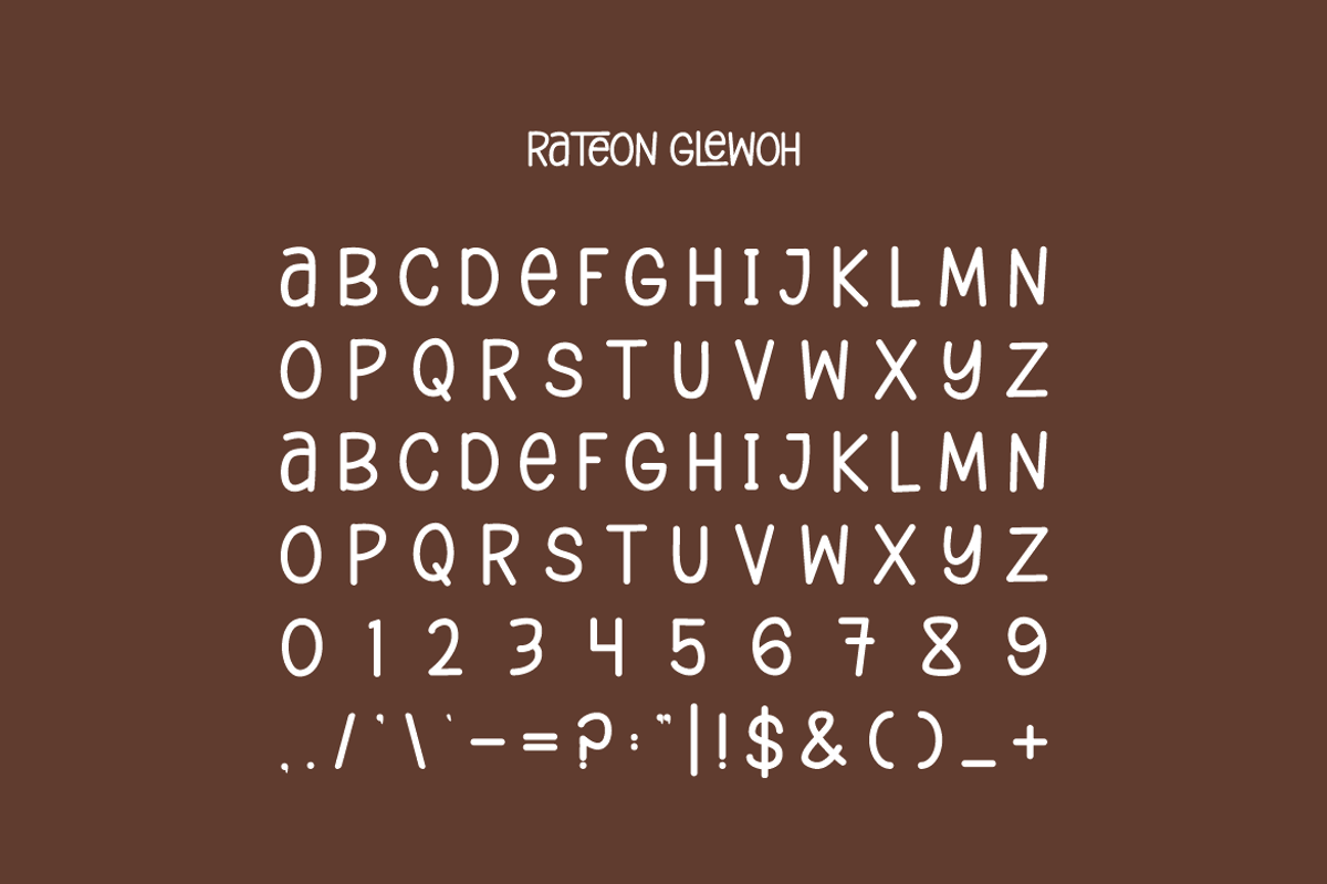 Rateon Glewoh - Kids & Funny Font, a Sans Serif Font by Iqsiart Studio (Photo 4 of 7)