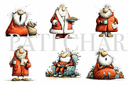12 Santa Clipart, a Decorative Illustration by Pati Charm Studio (Thumbnail 2 of 8)