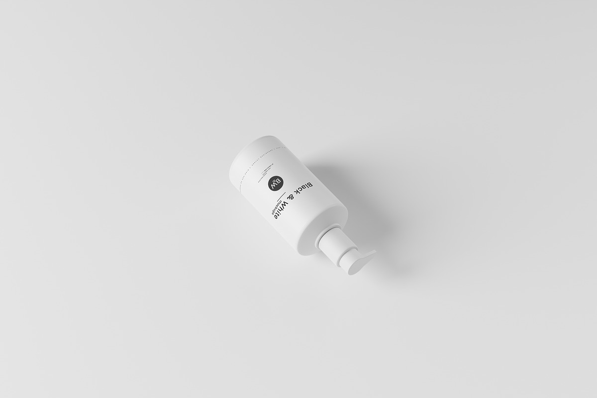 Black & White Mockups - Pump Bottles, a Packaging Mockup by pmvch (Photo 67 of 160)