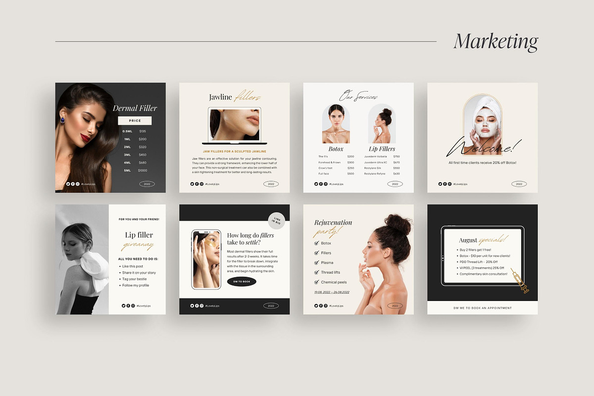 Aesthetic Nurse Injector templates, a Social Media Template by LiliesandBerries (Photo 9 of 23)