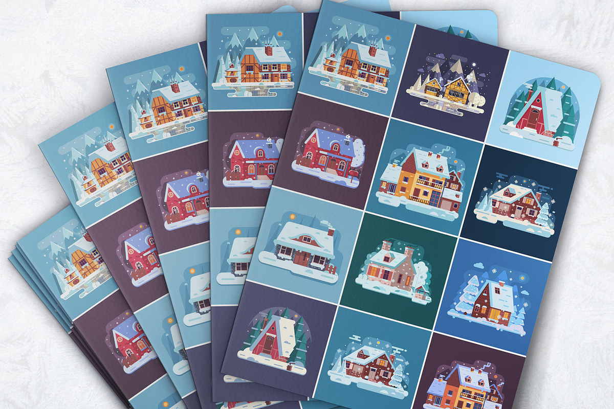 Winter Cozy House Collection, an Illustration by Alex Krugli (Photo 11 of 11)