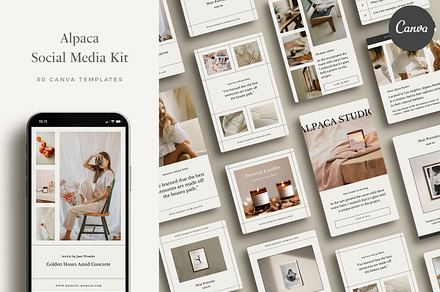 Alpaca Social Media Kit, a Social Media Template by Ruben Stom
