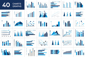 Big set of charst, graphs., a Work Illustration by VectorAN