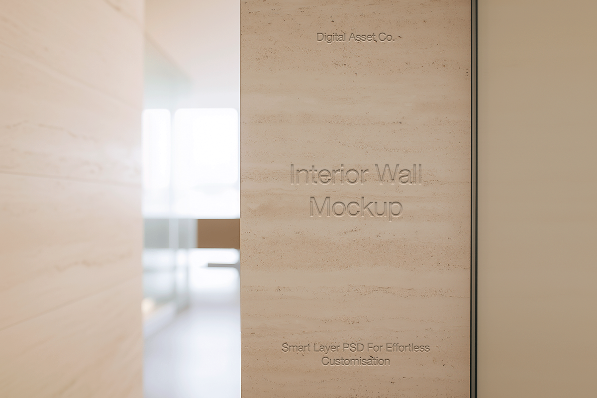 Interior Wall Logo Mockup PSD, an Advertising Mockup by Digital Asset Co (Photo 3 of 7)