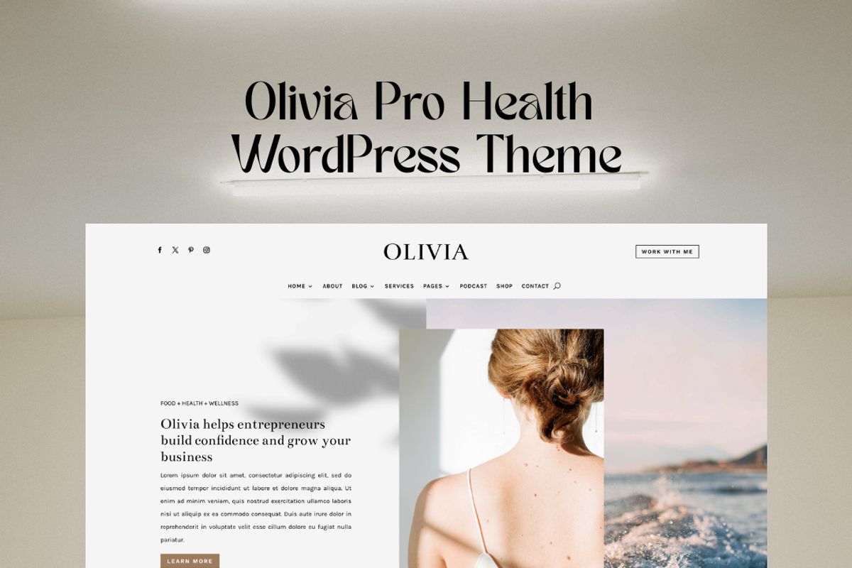 Health WordPress Theme Olivia Pro, a WordPress Template by Lovely Confetti (Photo 3 of 5)