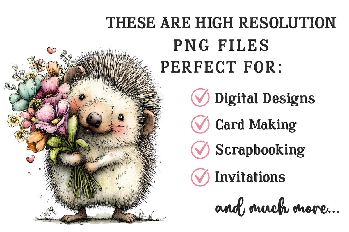 Quirky Spring Hedgehog Clipart, an Illustration by OK Design (Photo 5 of 6)