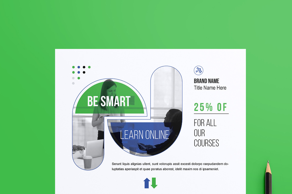 Online Course Flyer Template, a Flyer Template by MightyDesign (Photo 2 of 8)