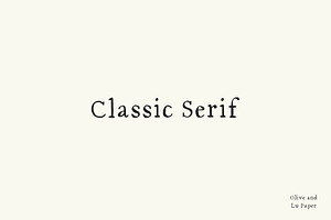 Classic Serif Font