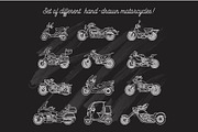 Set of hand-drawn motorcycles, an Object Illustration by WINS Doodle shop (Thumbnail 3 of 4)