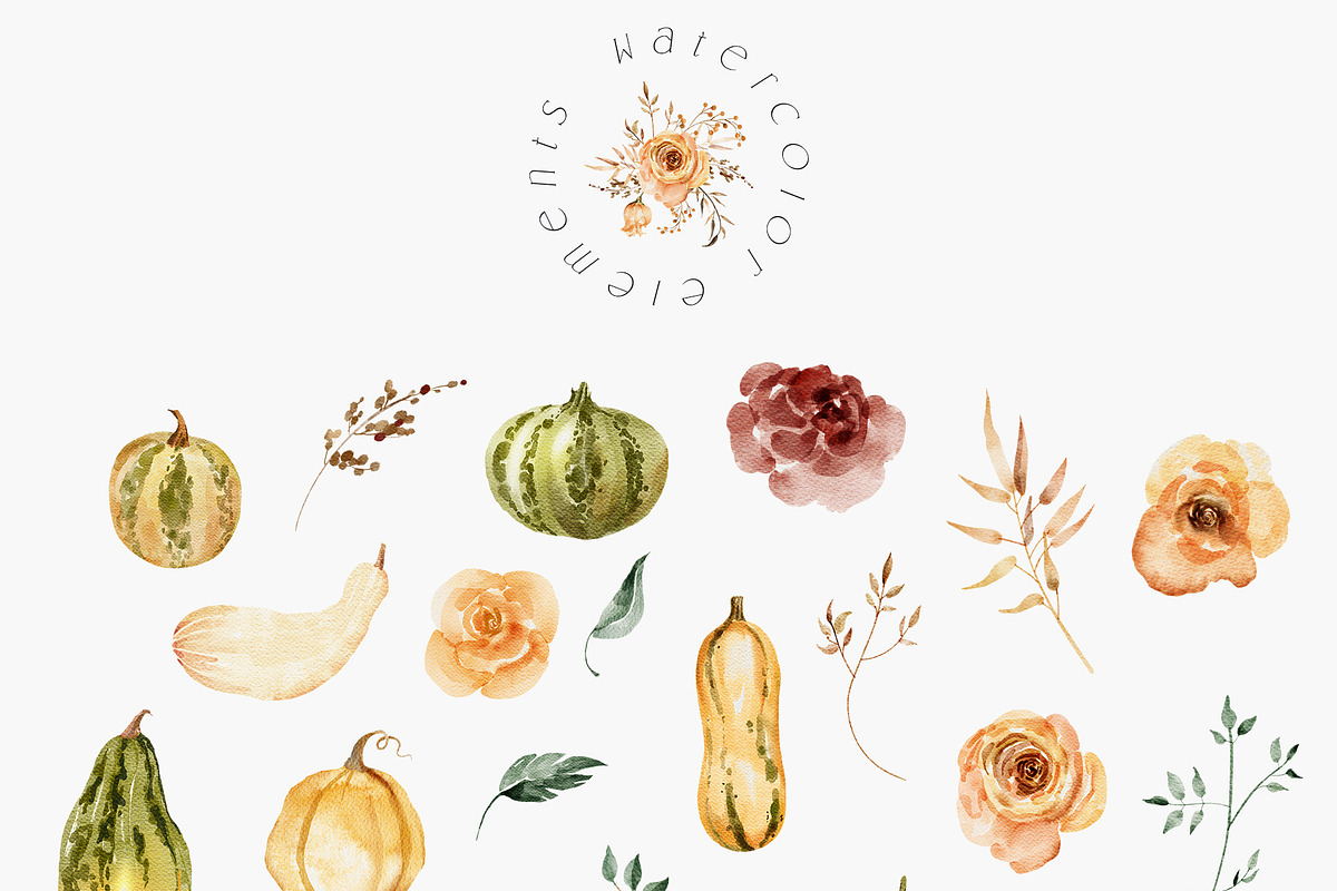 SEPTEMBER Watercolor Fall Set, an Object Graphic by Kaleriia (Photo 3 of 13)