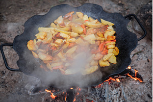 Fried potatoes with carrots cooking, a Food & Drink Photo by Red Hot Chili Pepper Shop