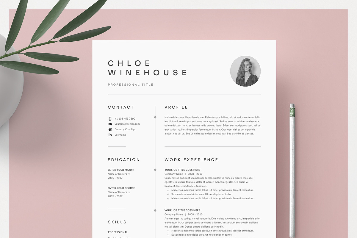 Word Resume & Cover Letter Template, a Resume Template by DemeDesign (Photo 1 of 7)
