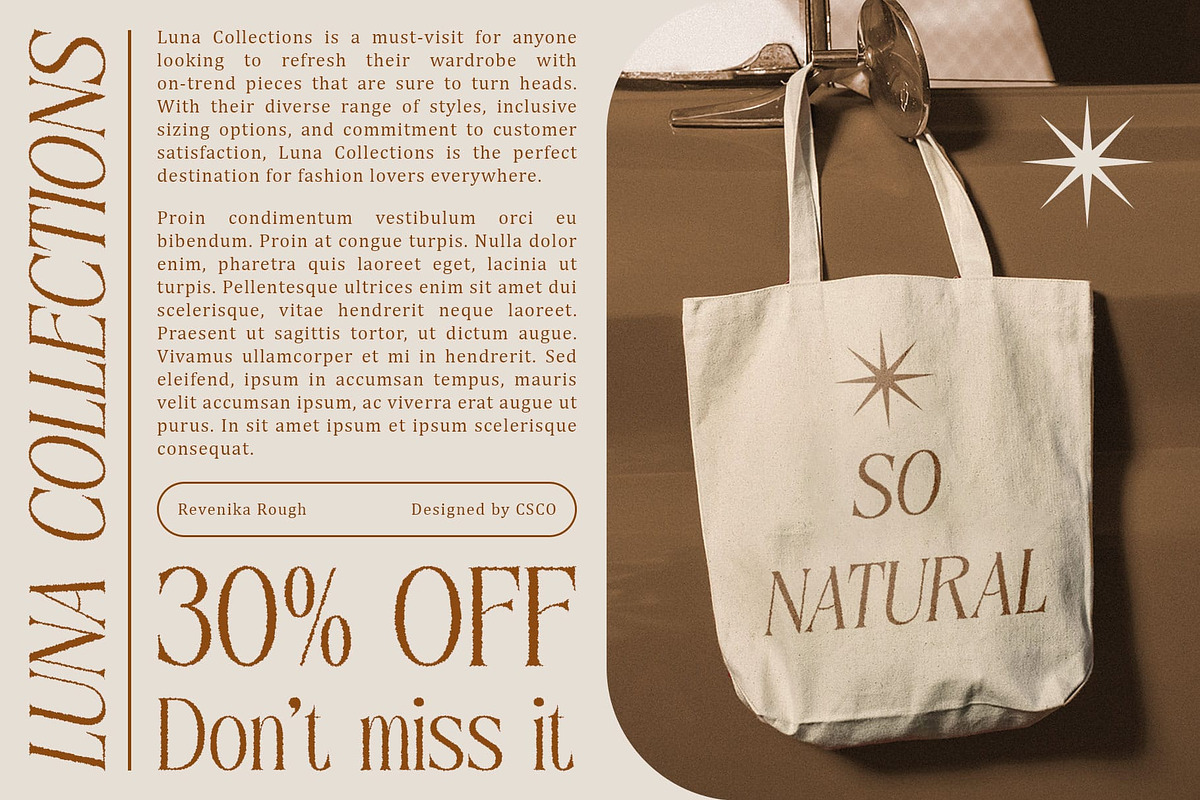 Revenika Rough, a Serif Font by Craft Supply Co. (Photo 6 of 8)