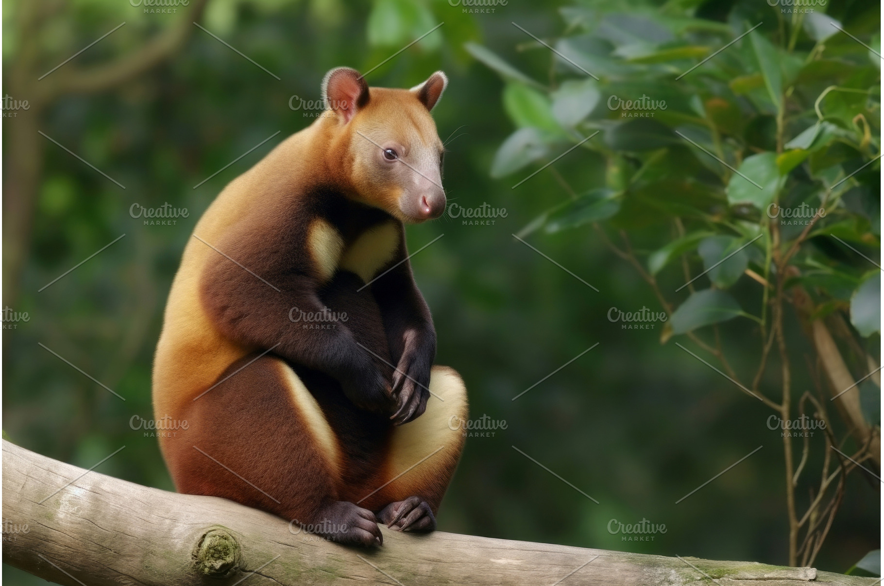 Tree kangaroo forest. Generate Ai, an Animal Photo by Ylivdesign