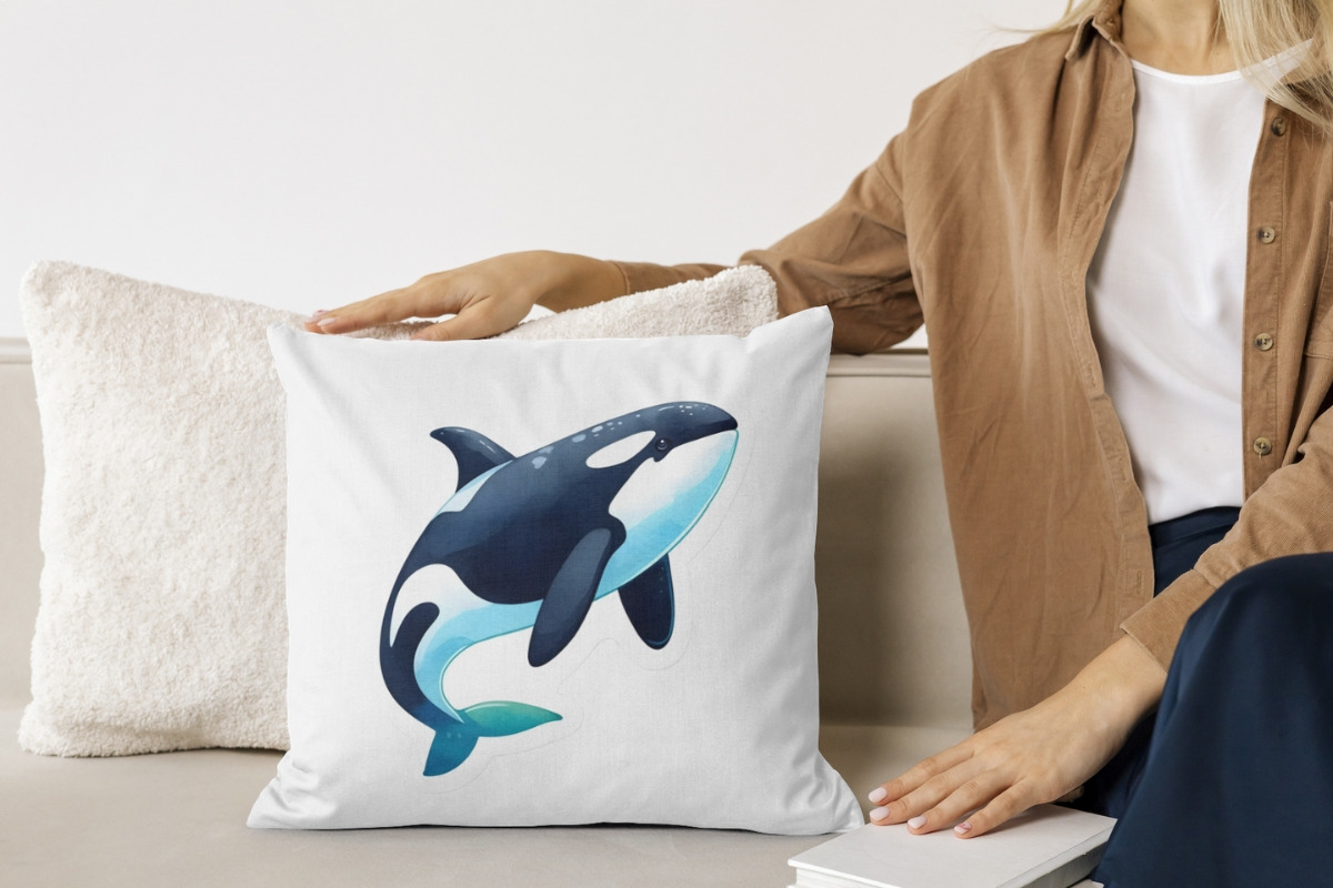 Watercolor Orca Clipart Illustration, an Animal Illustration by ResumeFabs (Photo 2 of 6)